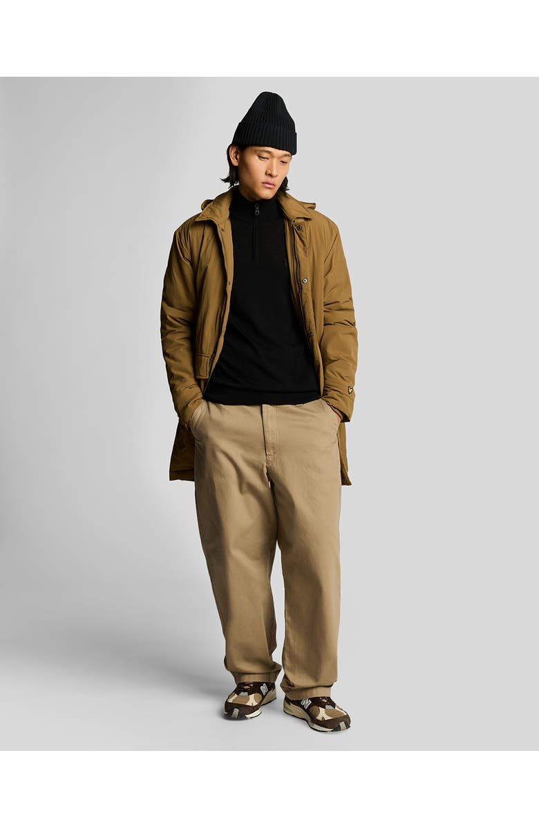 Lyle & Scott Eagle Merino Quarter Zip Sweater, Alternate, color, Jet Black