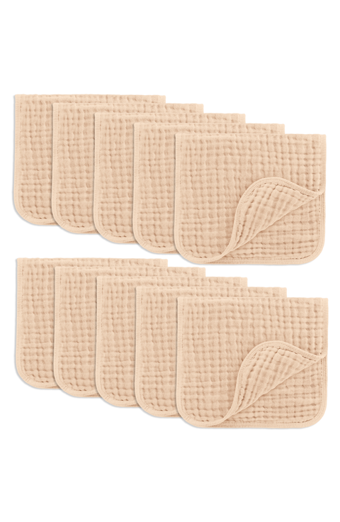 Muslin Burp Cloths - Pack of 10