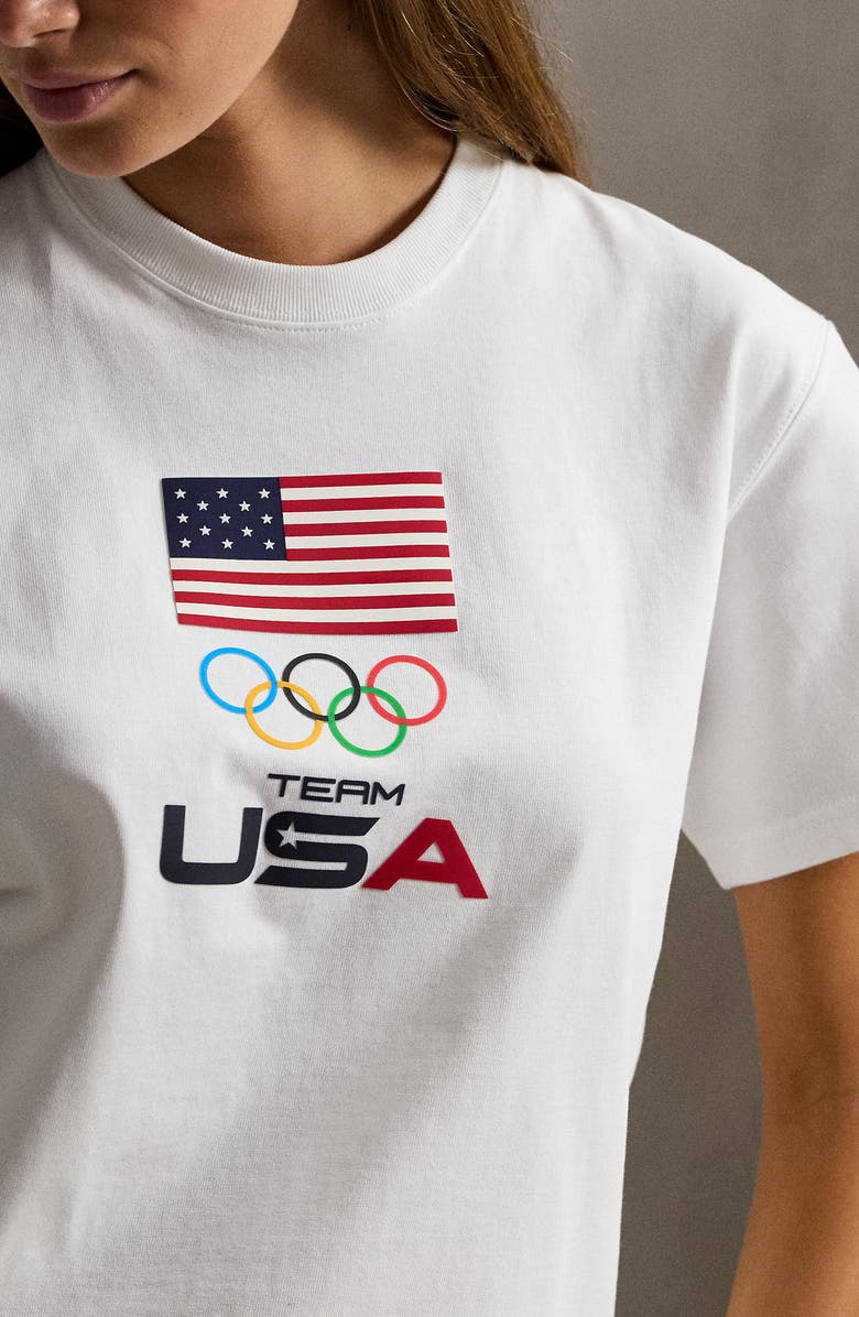 Polo Ralph Lauren Team USA Graphic T-Shirt, Alternate, color, White