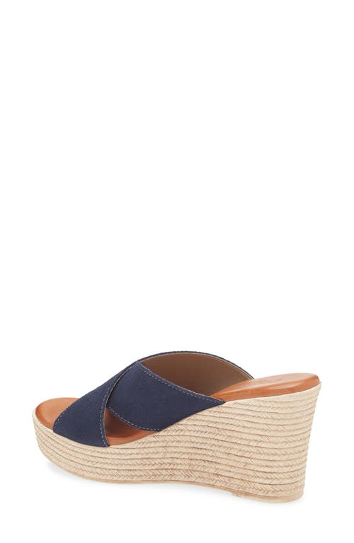 Cordani Braylin Espadrille Wedge Sandal In Blue Suede