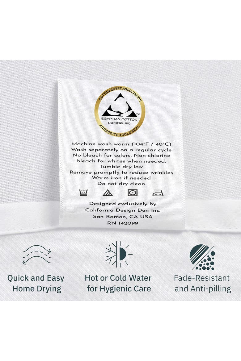 Set of 2 Pillowcases - Signature Comfort 100% Egyptian Cotton Percale, Alternate, color, Grey