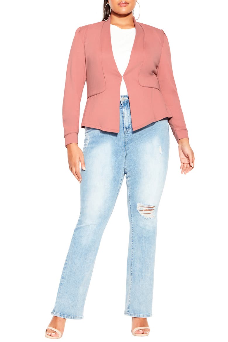 Piping Praise Jacket, Alternate, color, DUSTY PEACH