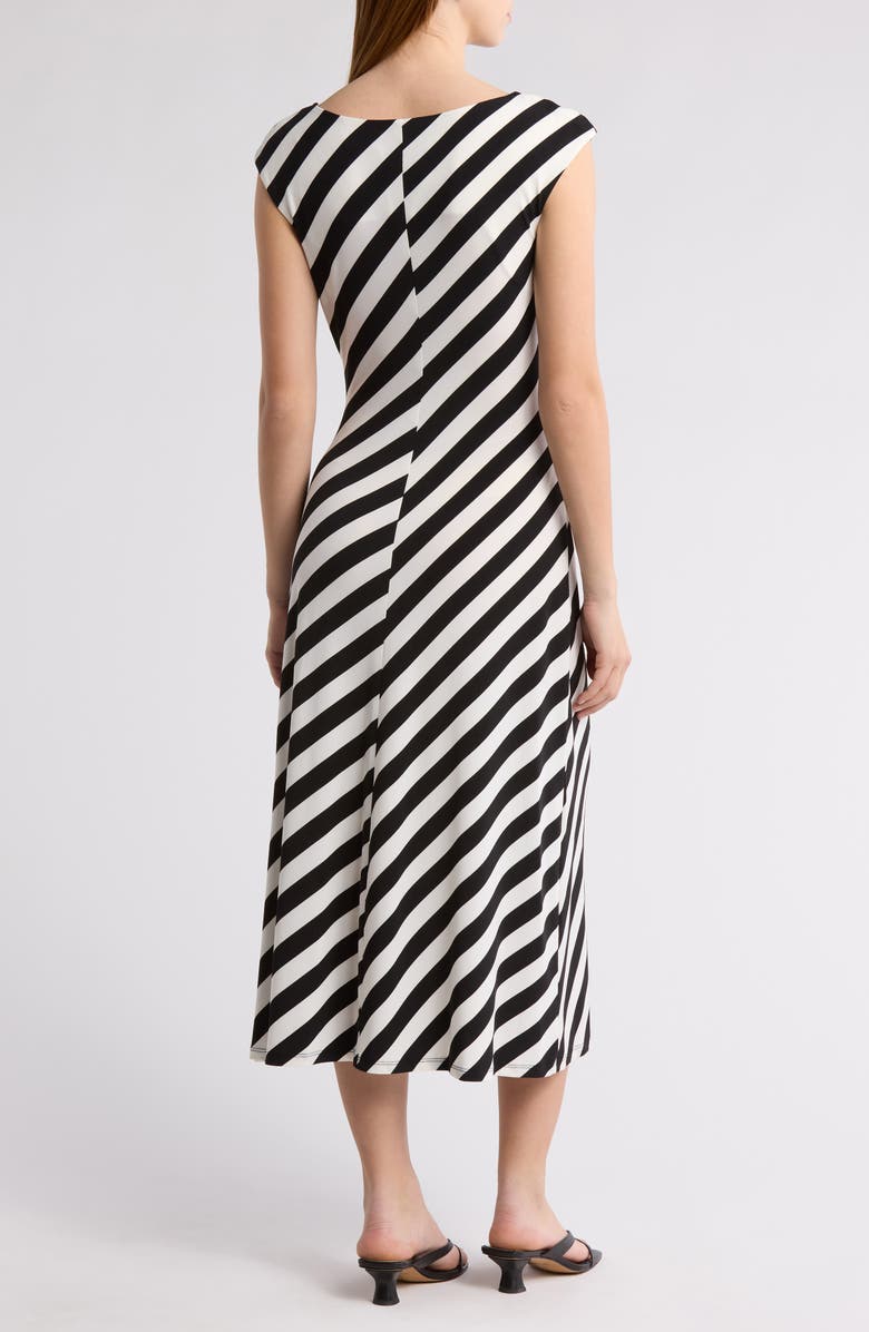 Connected Apparel Ruched Midi Dress, Alternate, color,