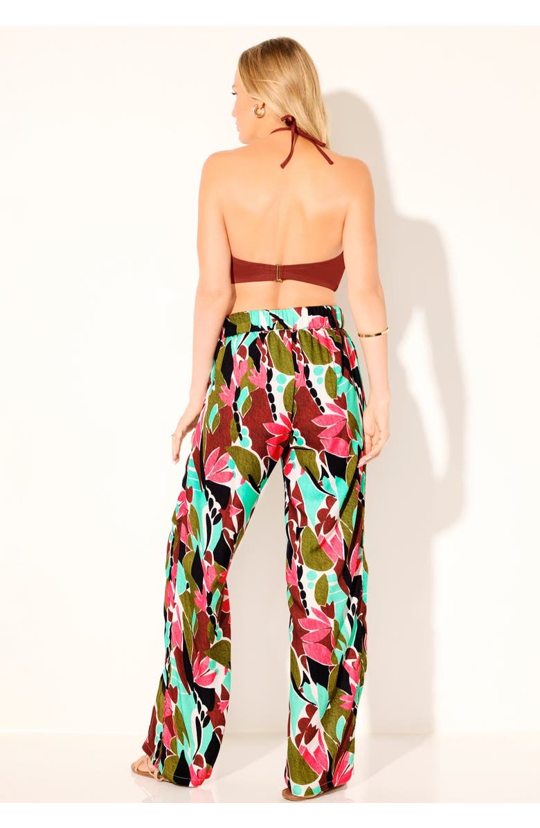 Swimsuits for All Elastic Waist Lounge Cover Up Pant, Alternate, color, Abstract Island