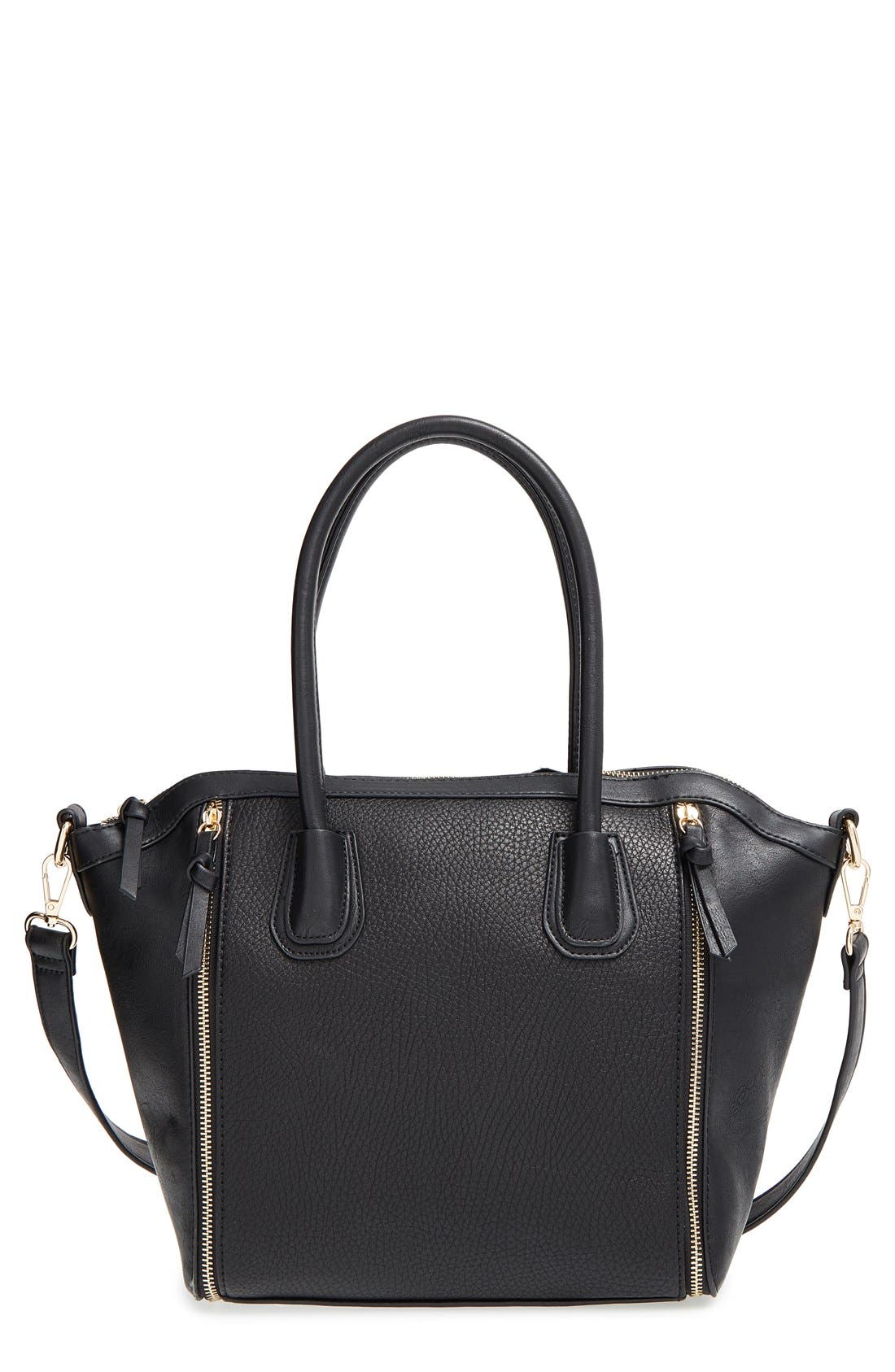 Sole Society 'Kaylen' Faux Leather Crossbody Satchel, Main, color, 