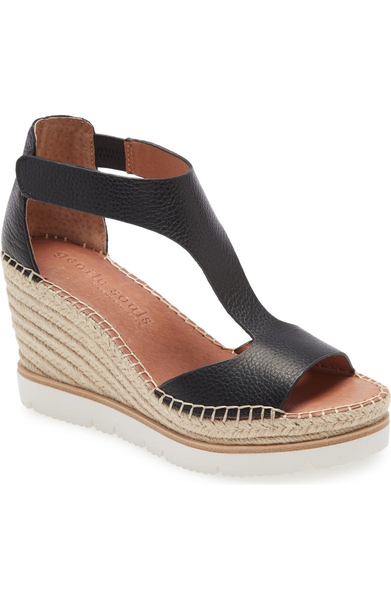 Gentle Souls Signature Elyssa T-Strap Wedge Sandal, Main, color,