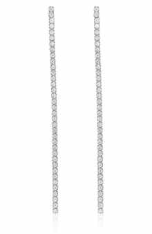SUZY LEVIAN Cubic Zirconia Linear Drop Earrings