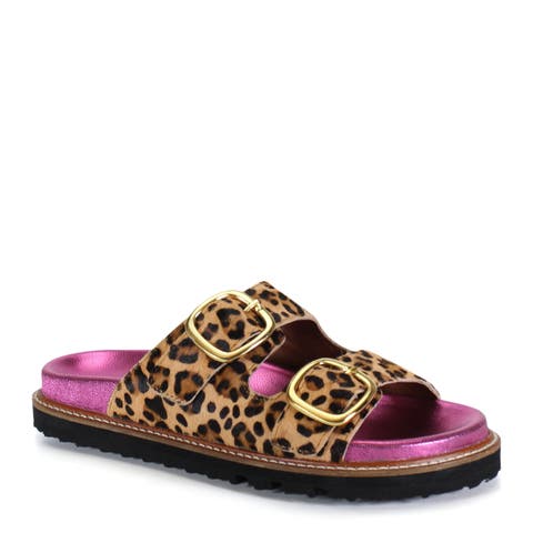 JAN ET Double Buckle Pop of Pink Sandal