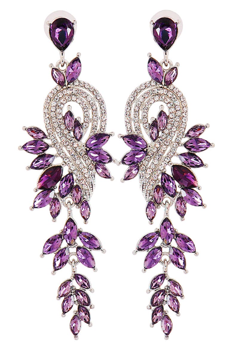 Gardena Drao Statement Earrings, Main, color, PURPLE