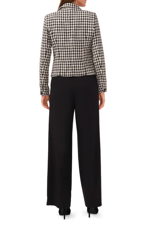 Halogenr Halogen(r) Houndstooth Crop Blazer In Black