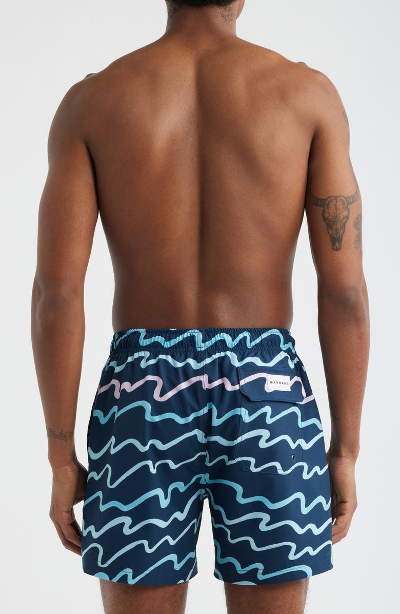 MAVRANS Salt Scene Swim Trunks, Alternate, color, Blue