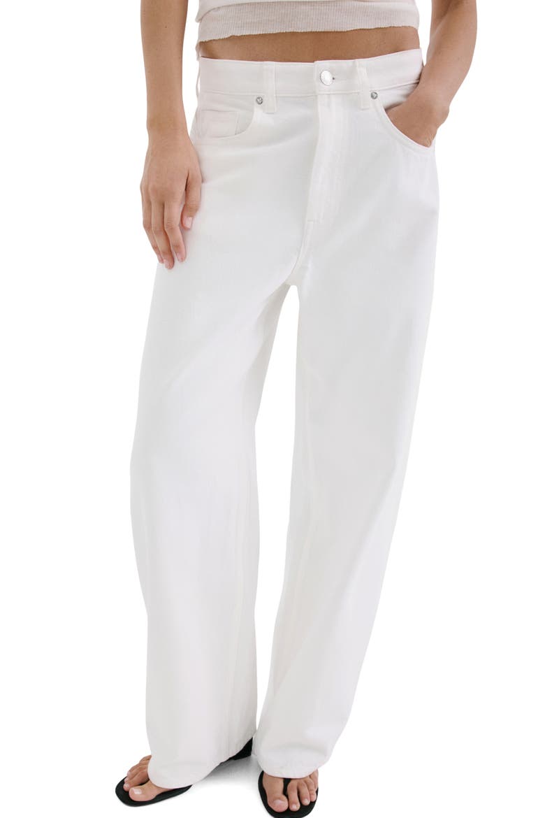 Mid Rise Balloon Jeans, Main, color, WHITE