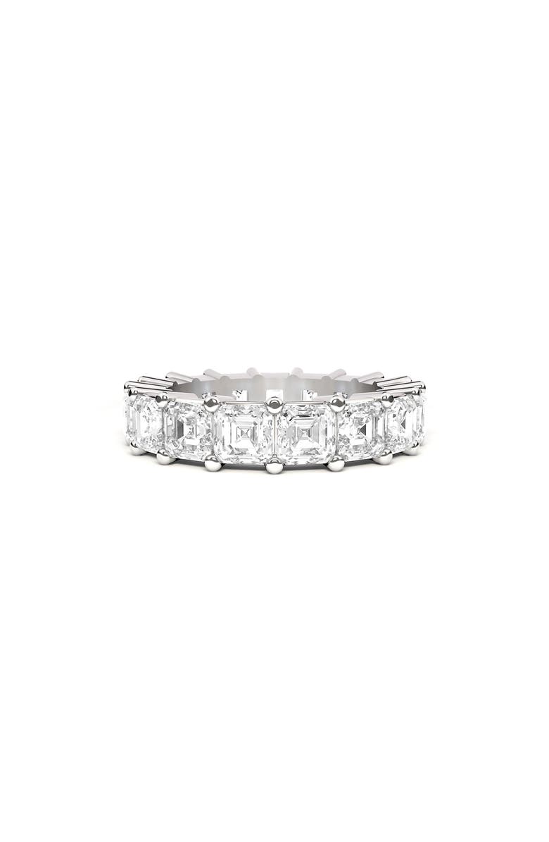 HauteCarat Lab Created Diamond Eternity Ring, Alternate, color, 18K White Gold
