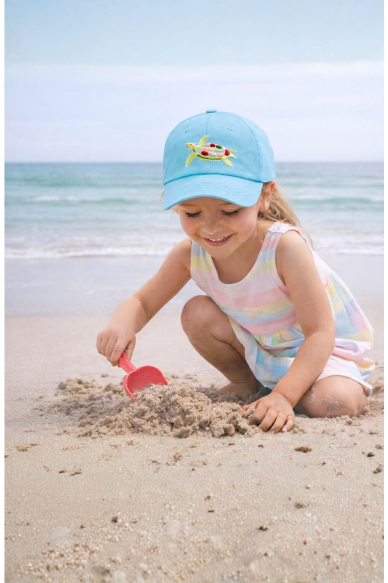 Sea Turtle Bow Baseball Hat, Alternate, color, Aqua