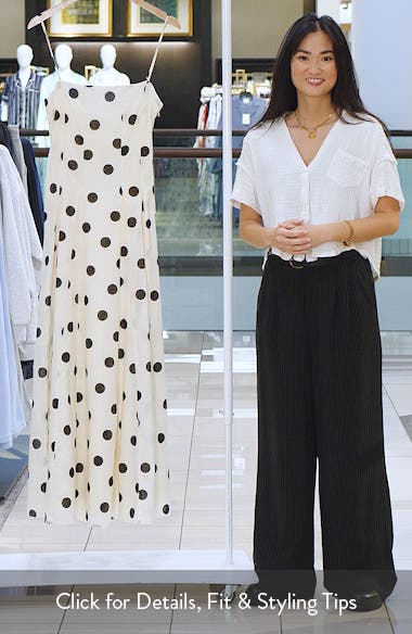 WAYF Carolina Polka Dot Cotton Godet Maxi Dress (Women) | Nordstromrack