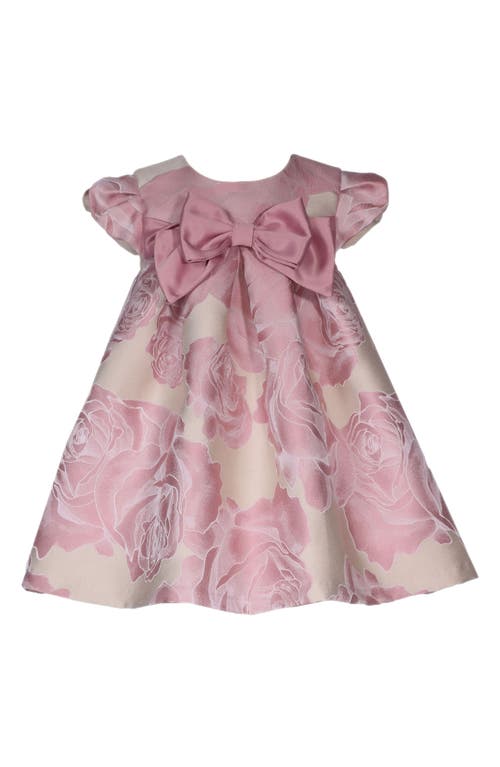 Iris & Ivy Floral Jacquard Party Dress in Blush 