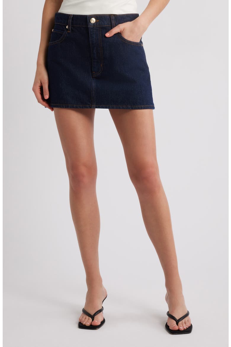 The Denim Miniskirt, Main, color, RINSE