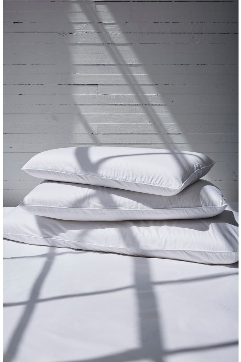 Down Alternative Shredded Organic Latex Pillow, Alternate, color, ALPINE WHITE