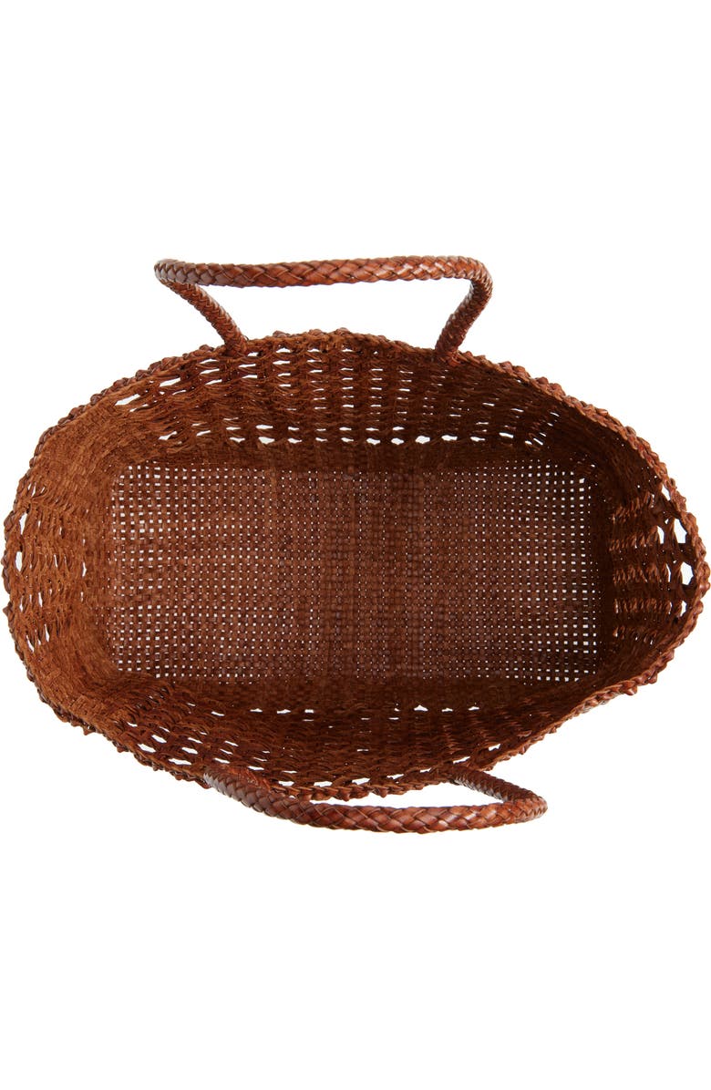 Loeffler Randall Klara Woven Leather Tote, Alternate, color, Saddle