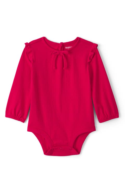 Cotton Pointelle Long Sleeve Bodysuit