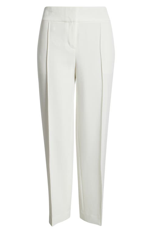 Kasper Hidden Fly Front Taffeta Pants In Vanilla Ice
