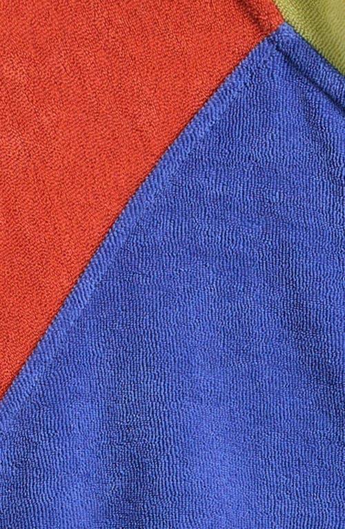 Bobo Choses Kids' Colorblock Terry Cloth Zip Jacket In Blue Multi