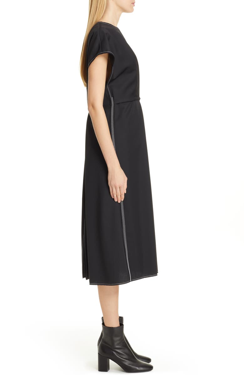 Loewe Inverted Tuck Draped Dress, Alternate, color,