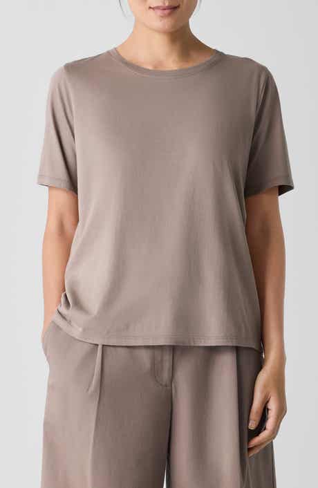 Eileen Fisher Crewneck Organic Cotton T-Shirt