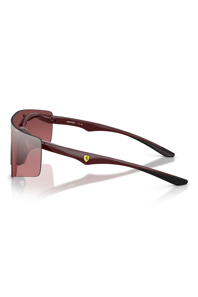 139mm Shield Wrap Sunglasses, Alternate, color, RED SHINY / RED