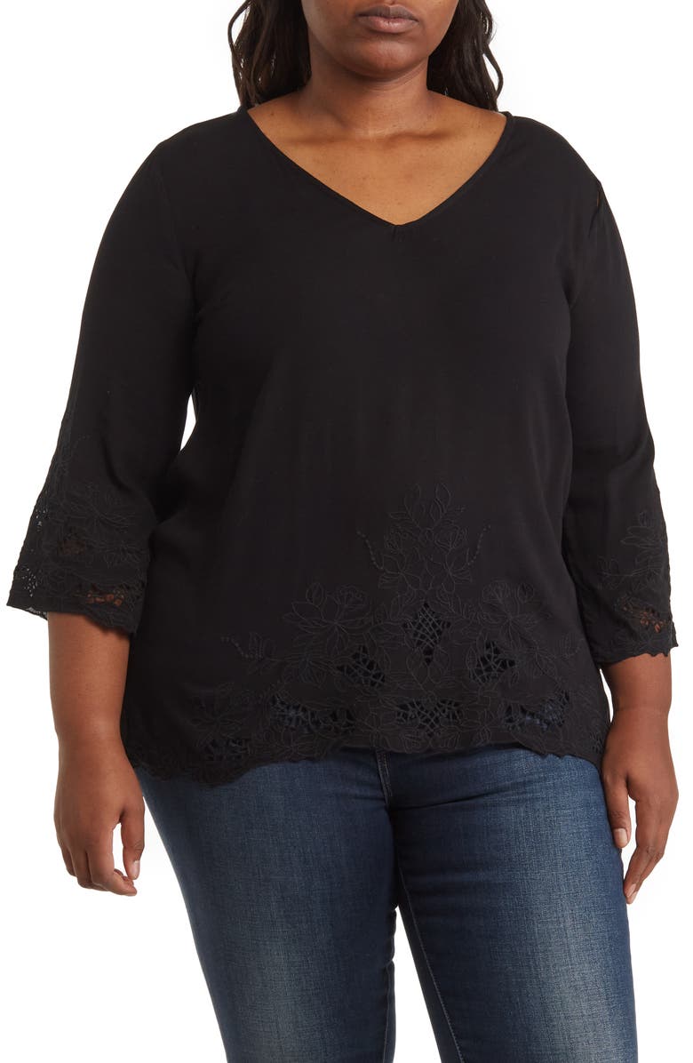 Forgotten Grace Cutout Embroidered Blouse, Main, color,