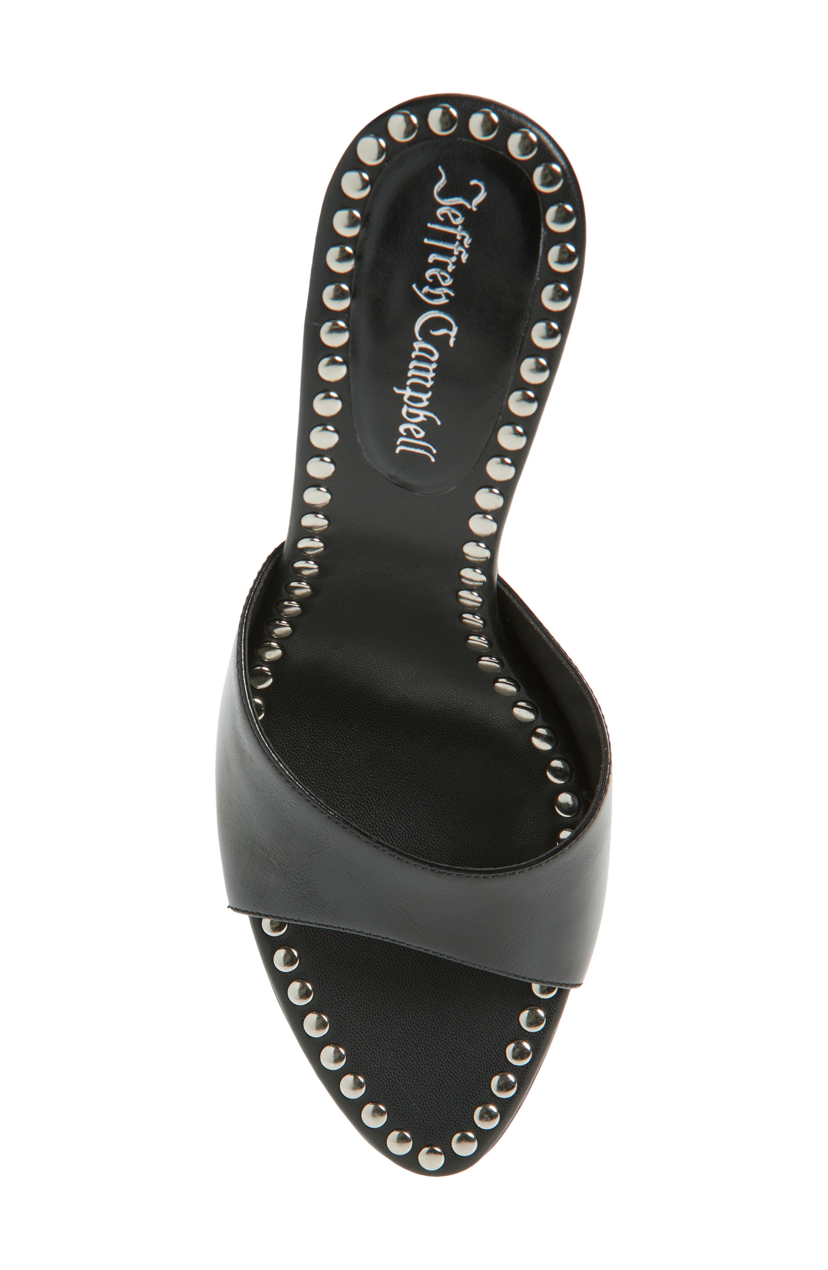 Jeffrey Campbell Agent Studded Sandal, Alternate, color, Black Silver