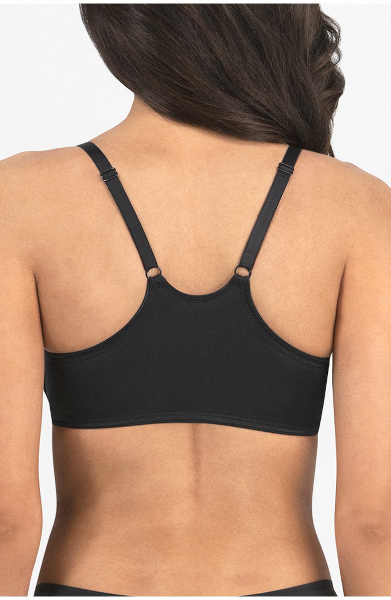 Dominique Intimates Meryl Front Closure Minimizer Racerback Bra, Alternate, color, Black