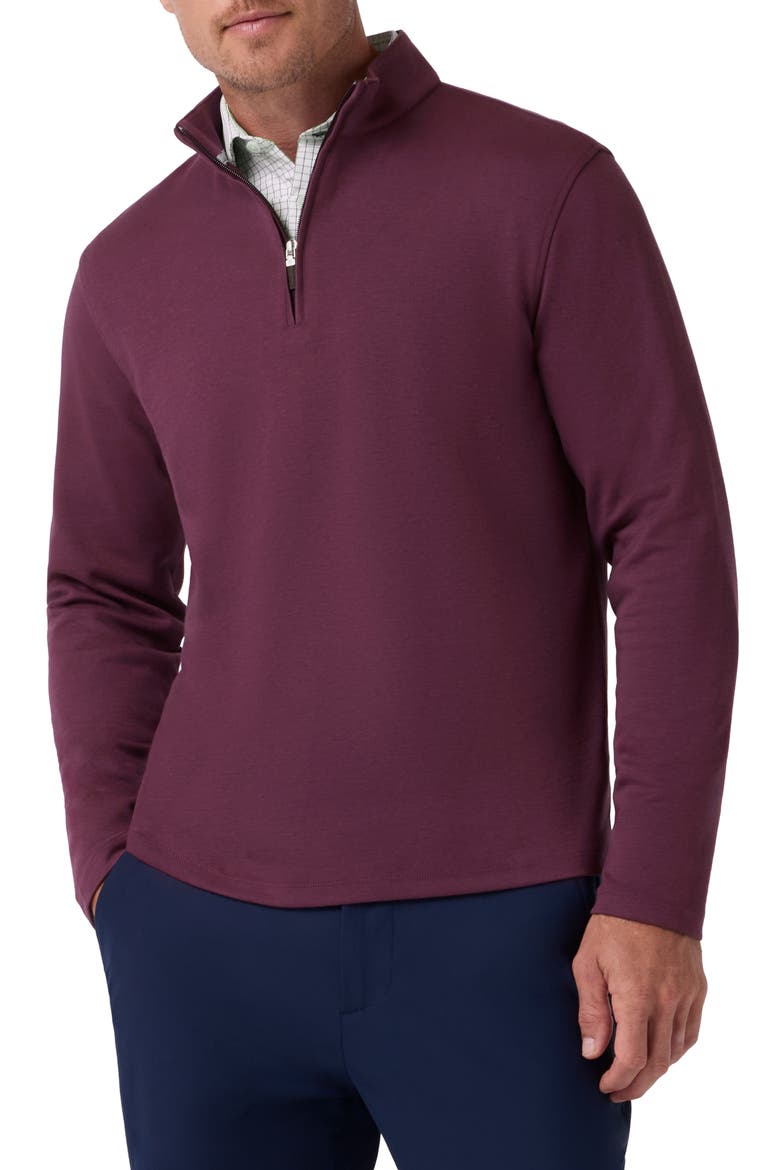 KPI Quarter Zip Sweater, Main, color, MERLOT