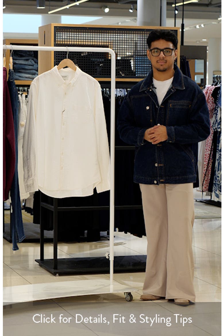 Everyday Slim Fit Cotton Seersucker Button-Down Shirt video