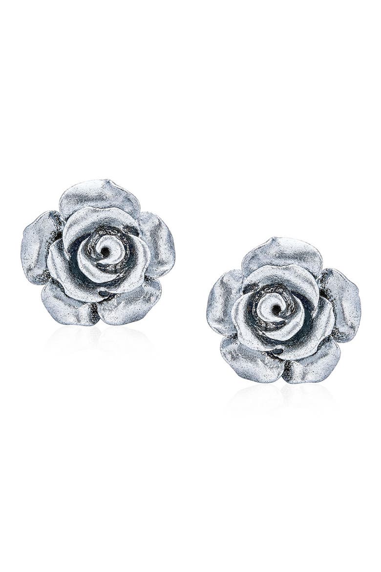 3D Rose Stud Earrings, Main, color, MULTICOLOR