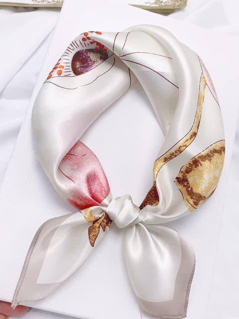 Elegant Pure Silk Square Scarf