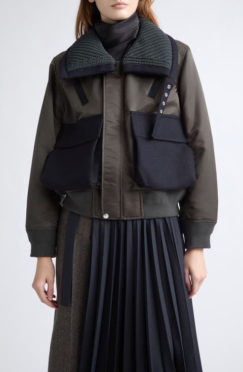 Nylon & Wool Melton Jacket