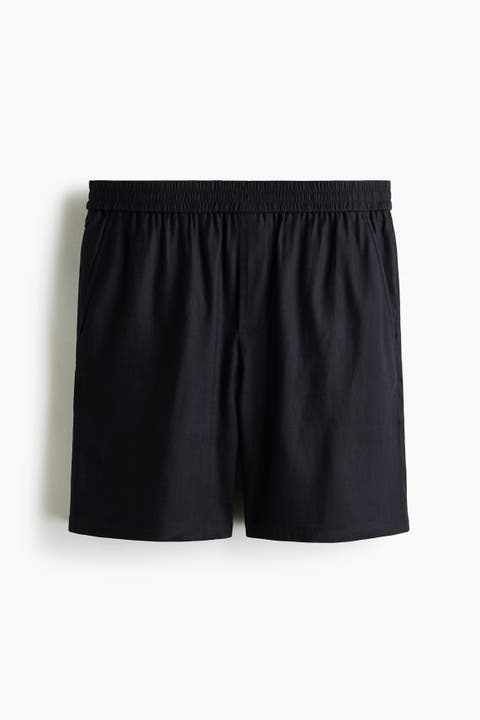 Relaxed Fit Linen-blend Shorts