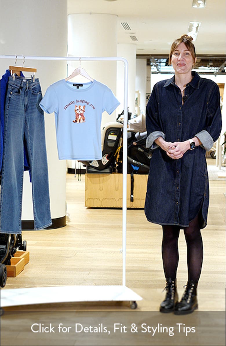 Silently Judging You Graphic Baby Tee, sales video thumbnail