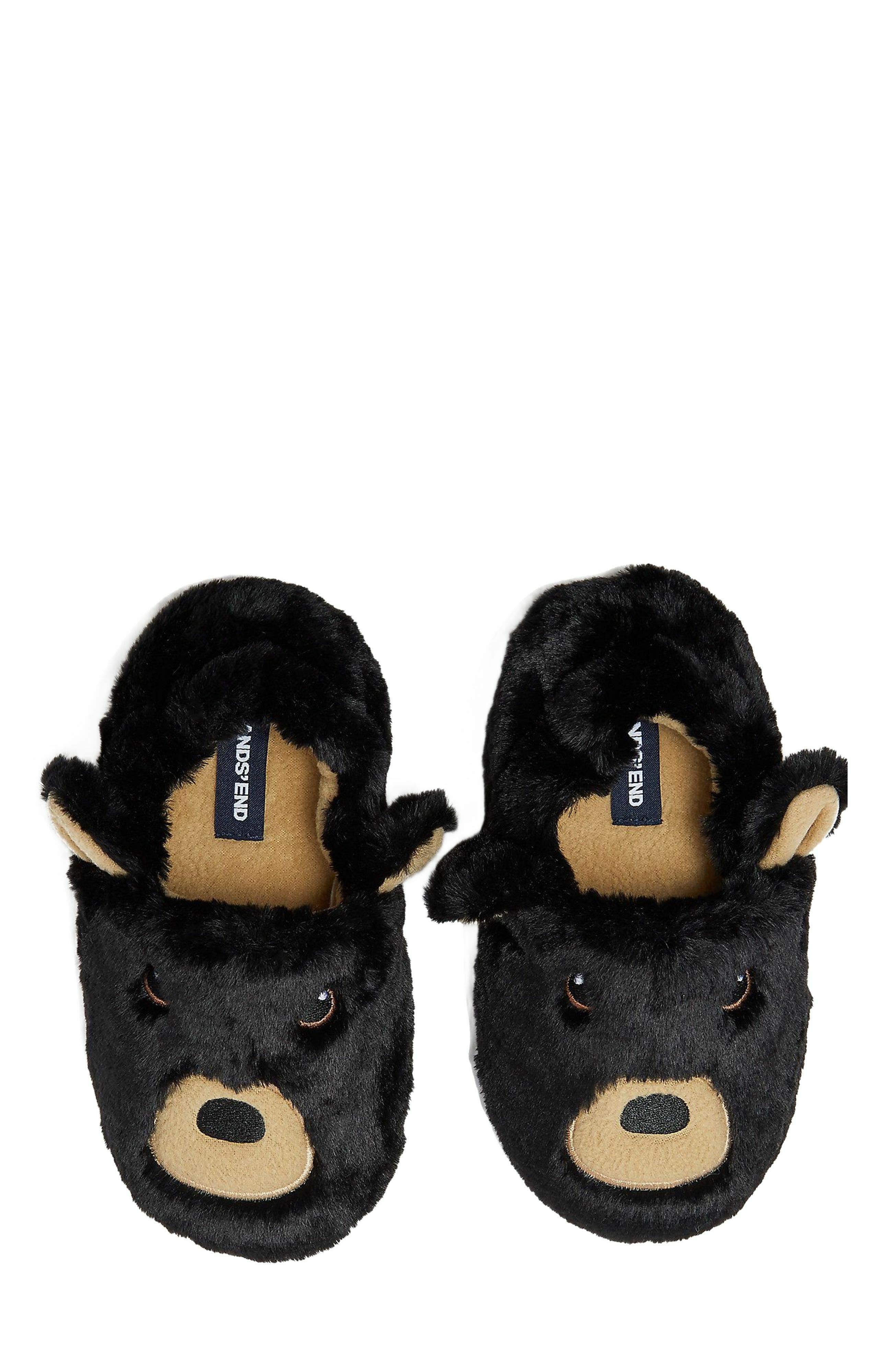 Lands' End Kids Cute Furry Animal Slippers, Main, color, 