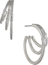 Nadri Triple Stack Hoop Earrings