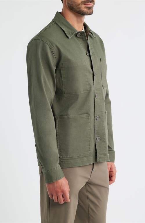 Free Fly Folly Stretch Cotton Twill Chore Coat In Green