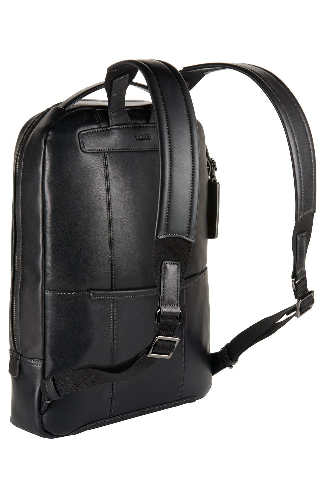 TUMI 'Harrison - Bates' Leather Backpack, Alternate, color, 