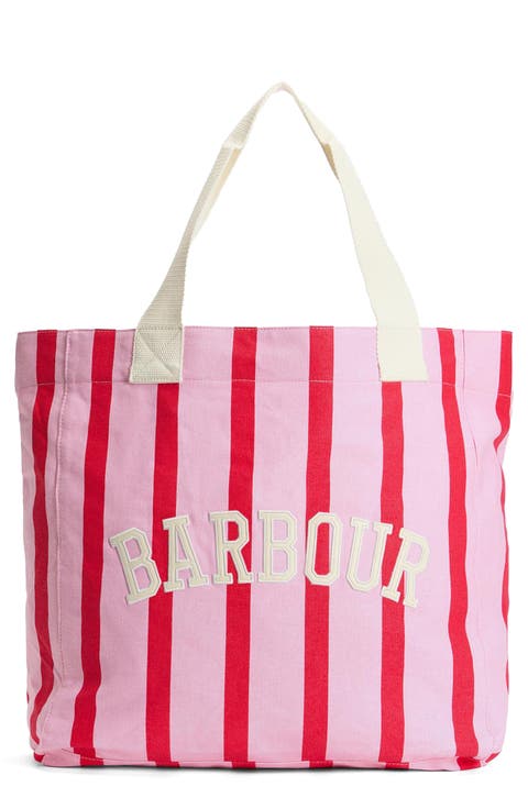 Emily Stripe Cotton Canvas Tote