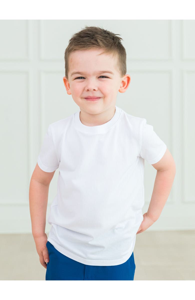 RuffleButts Short Sleeve Basic Tee, Alternate, color, White