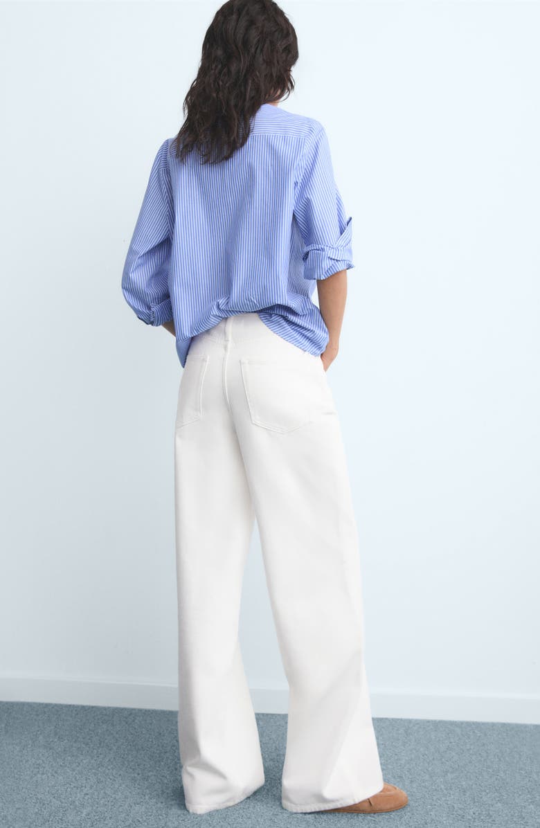MANGO Low Rise Wide Leg Jeans, Alternate, color, Off White