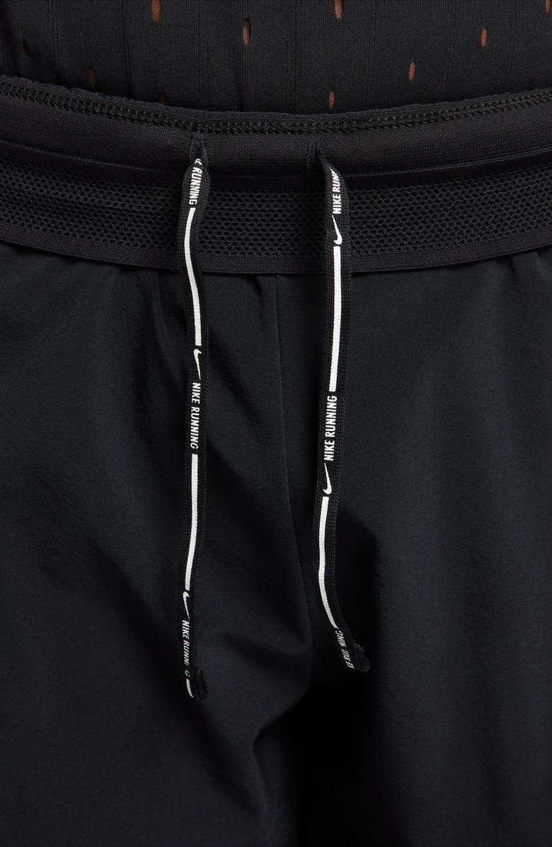 Nike Dri-FIT AeroSwift Running Shorts, Alternate, color, 010 010 Black/White
