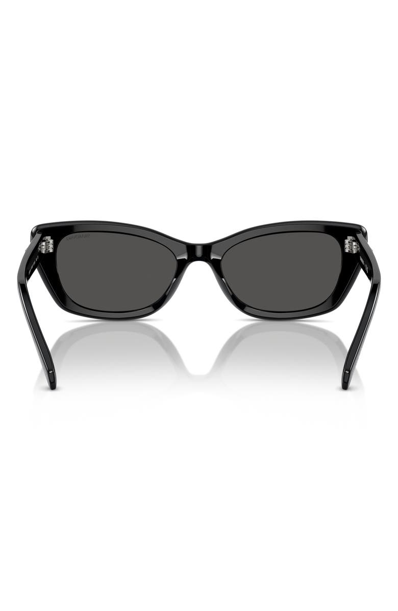 Swarovski 54mm Pillow Sunglasses, Alternate, color, Black