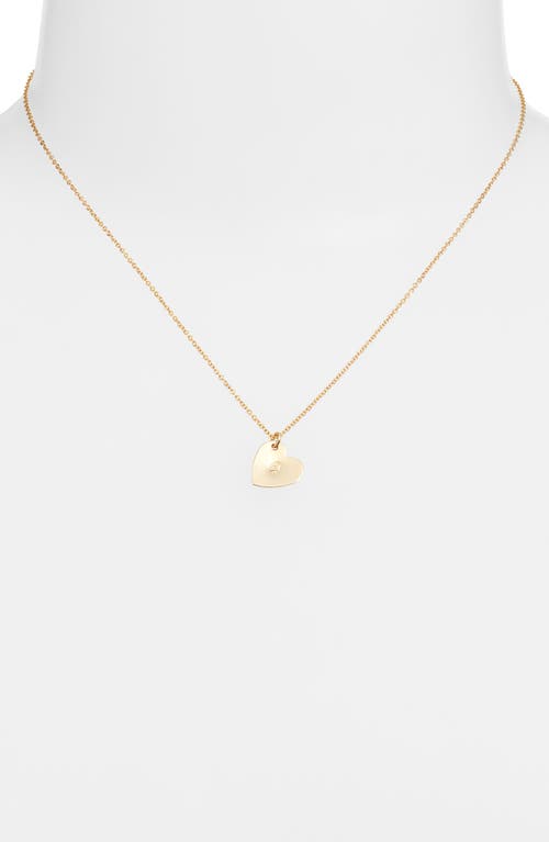 Set & Stones Sophia Initial Heart Pendant Necklace In Gold/g