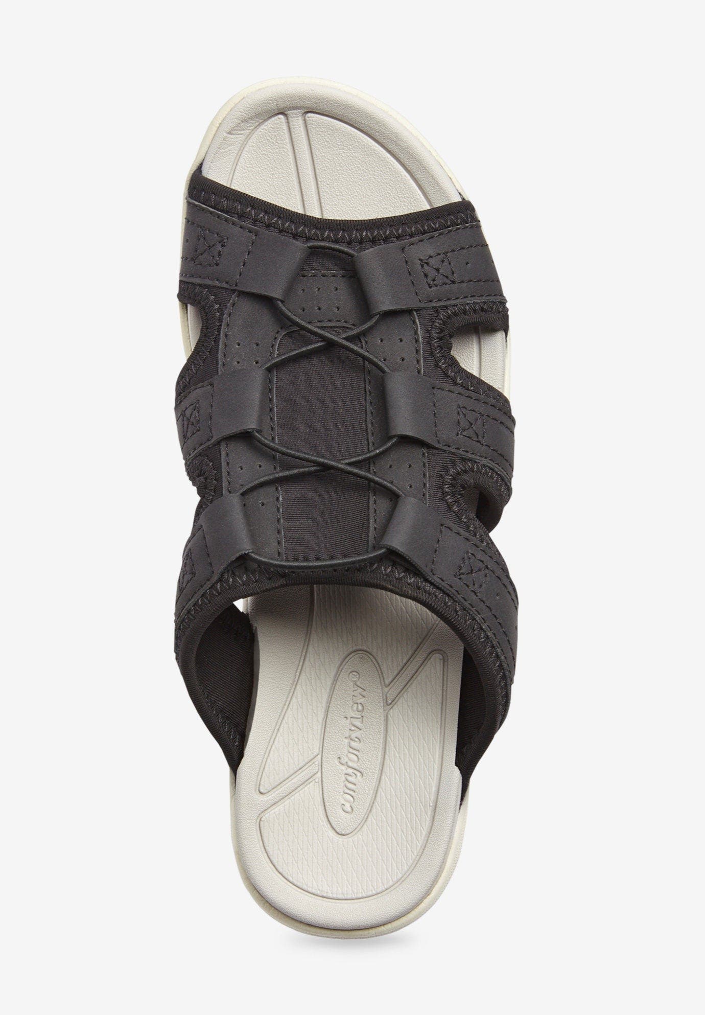 Comfortview The Alivia Water Friendly Slip On Sandal, Alternate, color, Black